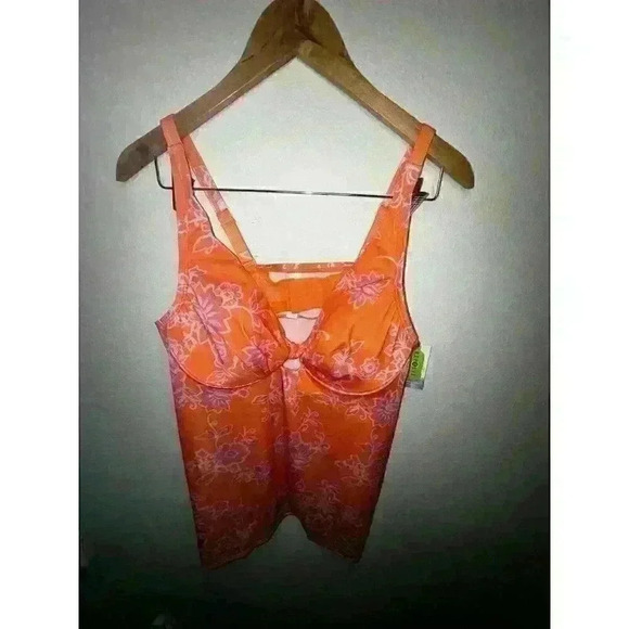 Swim By Cacique Lane Bryant Lightly Lined Plunge Tankini Size 38C NWT - Picture 1 of 6